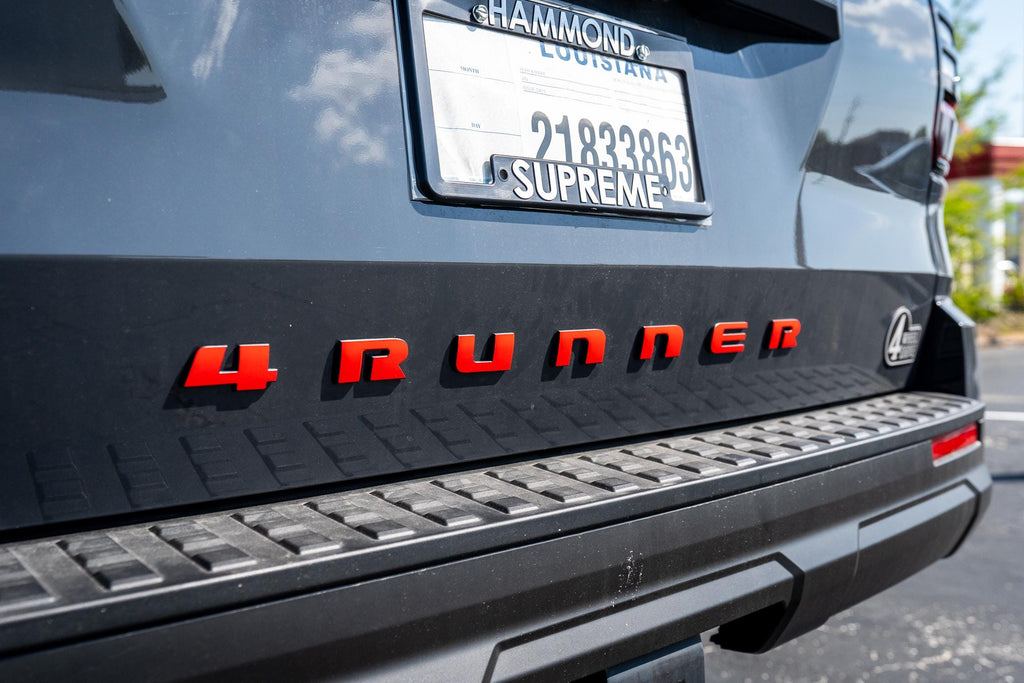 2025 Toyota 4RUNNER Rear Tailgate Liftgate Letter Overlays 6th Generation 6th Gen
