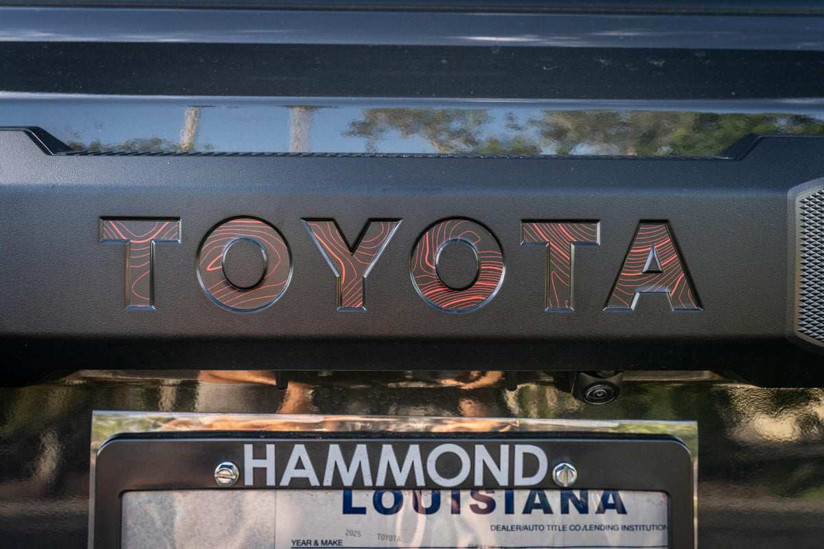 2025 Toyota 4Runner Topographic Rear Tailgate Liftgate Letter Inlays 6th Generation 6th Gen