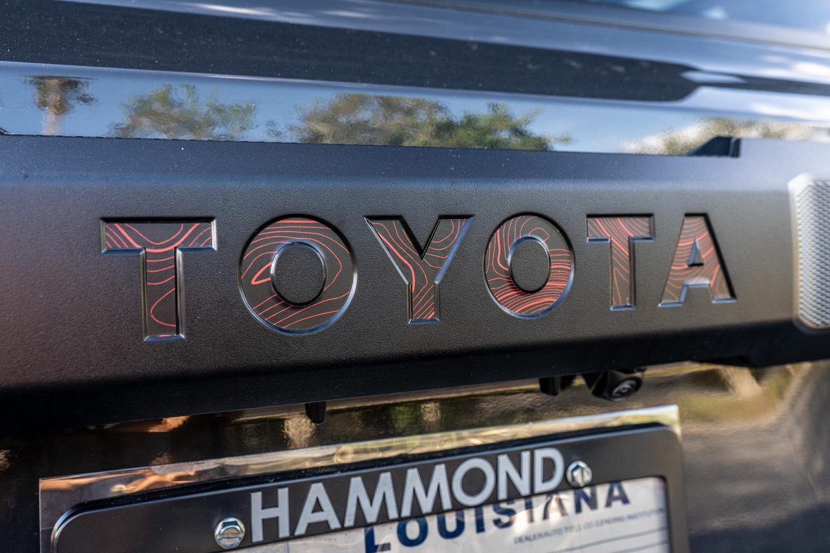 2025 Toyota 4Runner Topographic Rear Tailgate Liftgate Letter Inlays 6th Generation 6th Gen