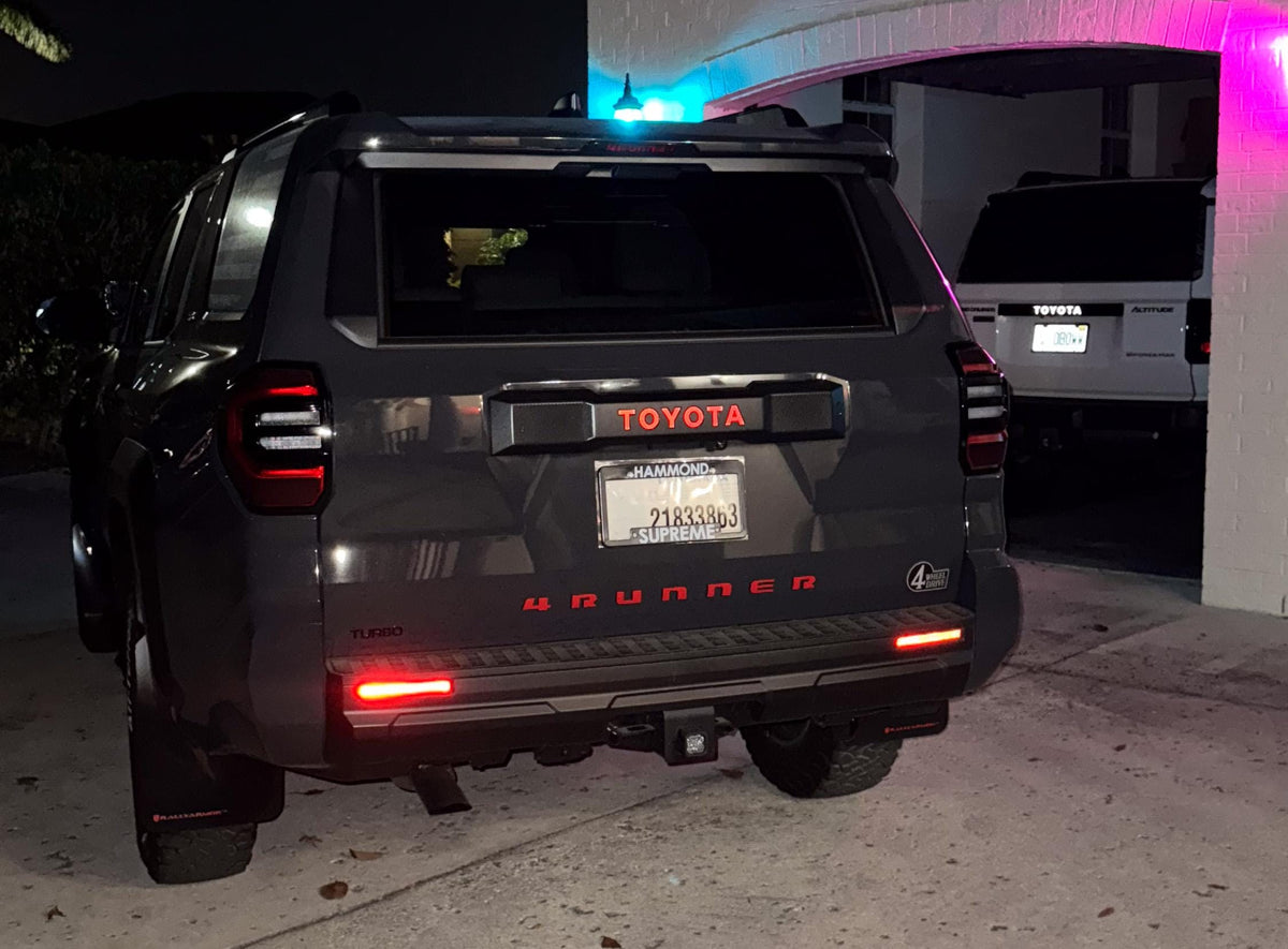 2025 Toyota 4Runner Emergency Reflective Rear Tailgate Liftgate Letter Inlays 6th Generation 6th Gen
