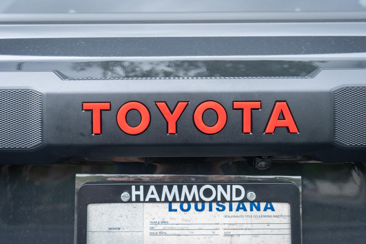 2025 Toyota 4Runner Acrylic Rear Tailgate Liftgate Letter Overlays 6th Generation 6th Gen