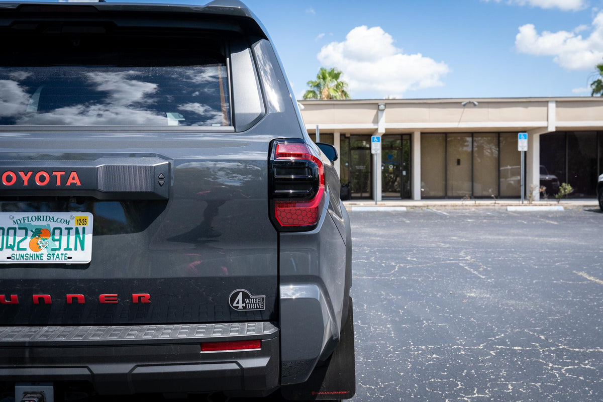 2025 Toyota 4Runner 6th Gen Honeycomb Tail Light Overlays Decals Smoked