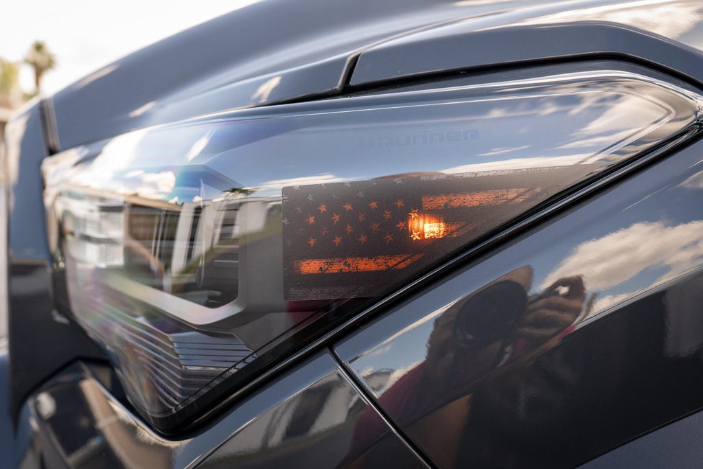 2025 Toyota 4Runner Front Headlight Sidemarker Flag Overlays 6th Gen 6th Generation 2024 Tacoma