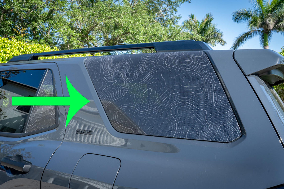 2025 Toyota 4Runner 6th Gen Topographic Rear Window Overlay See Through V2