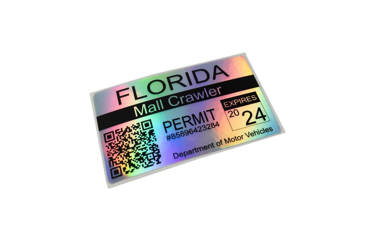 Mall Crawler Permit Joke Sticker - Offroad Car Decal