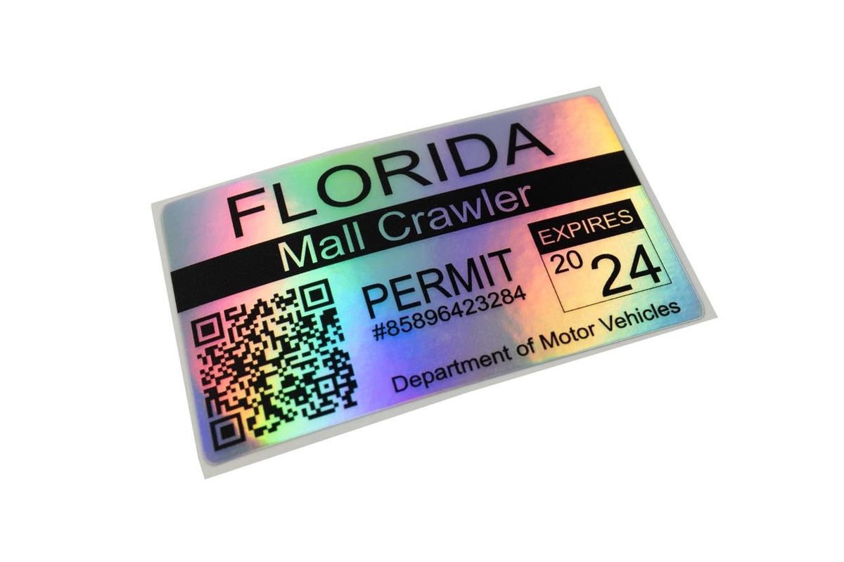 Mall Crawler Permit Joke Sticker - Offroad Car Decal
