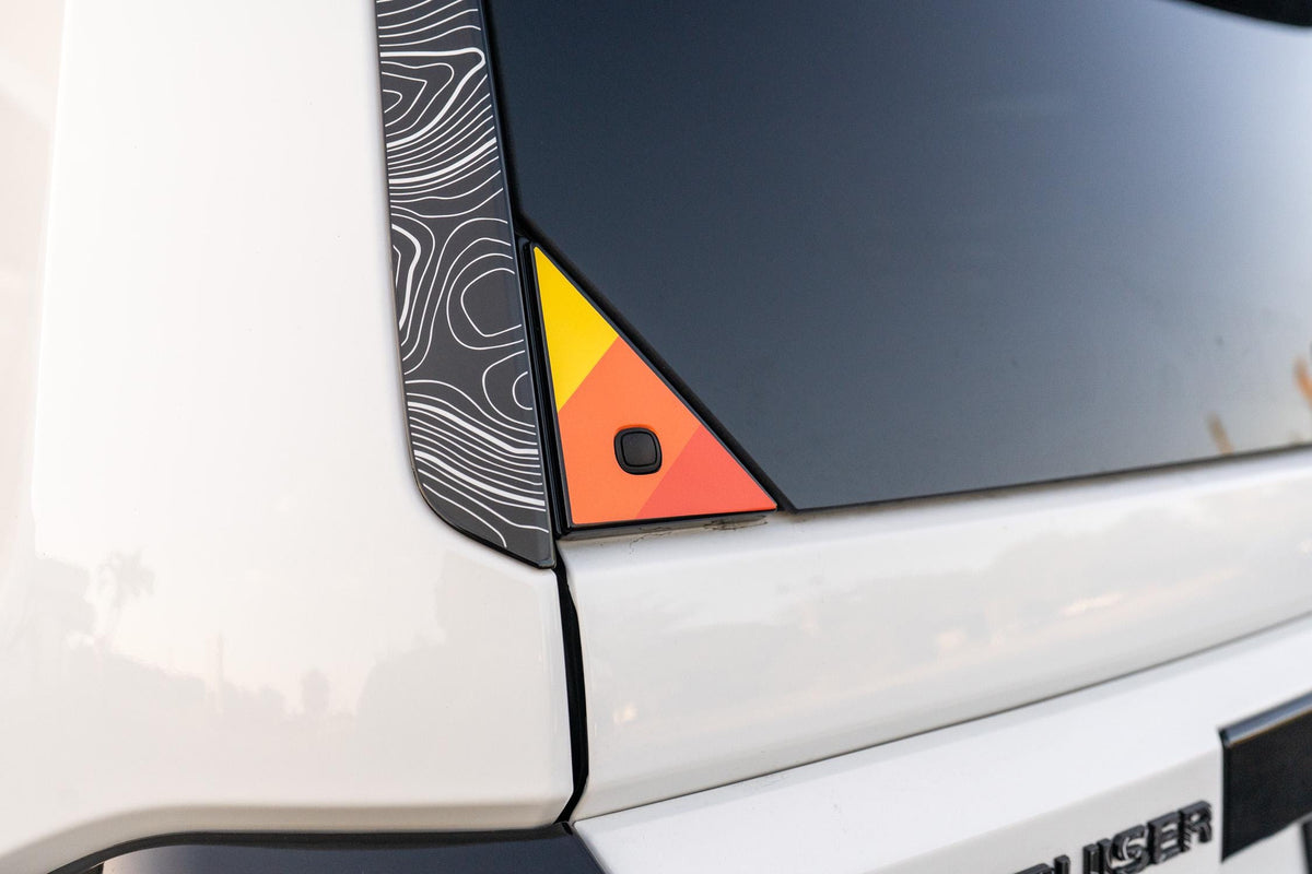 2024 Toyota Land Cruiser Heritage Stripes Rear Glass Button Trim Overlay 2025