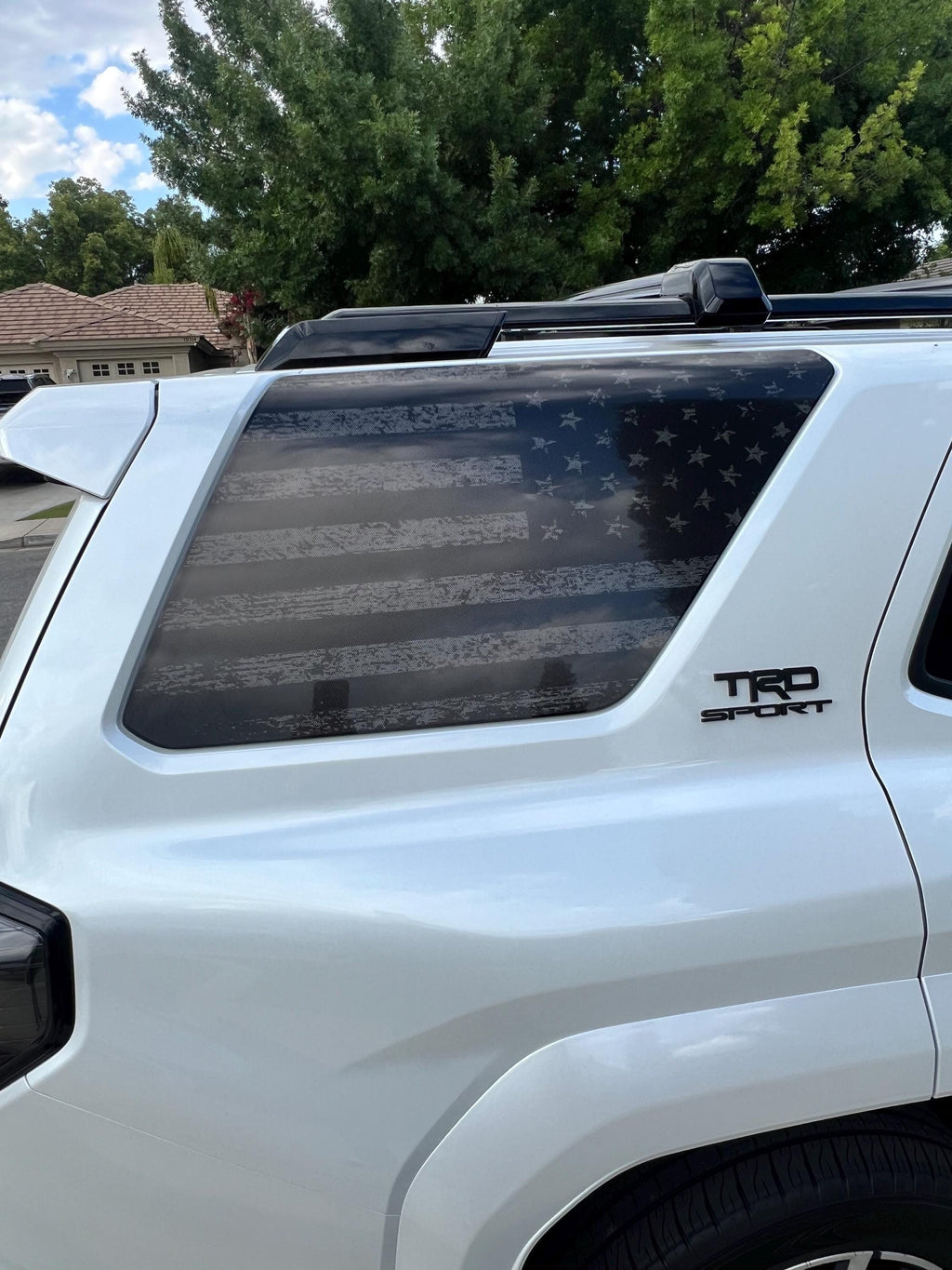 2025 Toyota 4Runner 6th Gen American Flag Window Overlay See Through V2