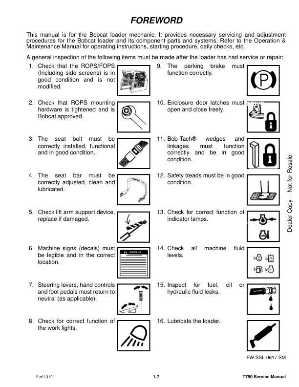 Bobcat Bobcat T750 Compact Track Loader Workshop Repair Manual