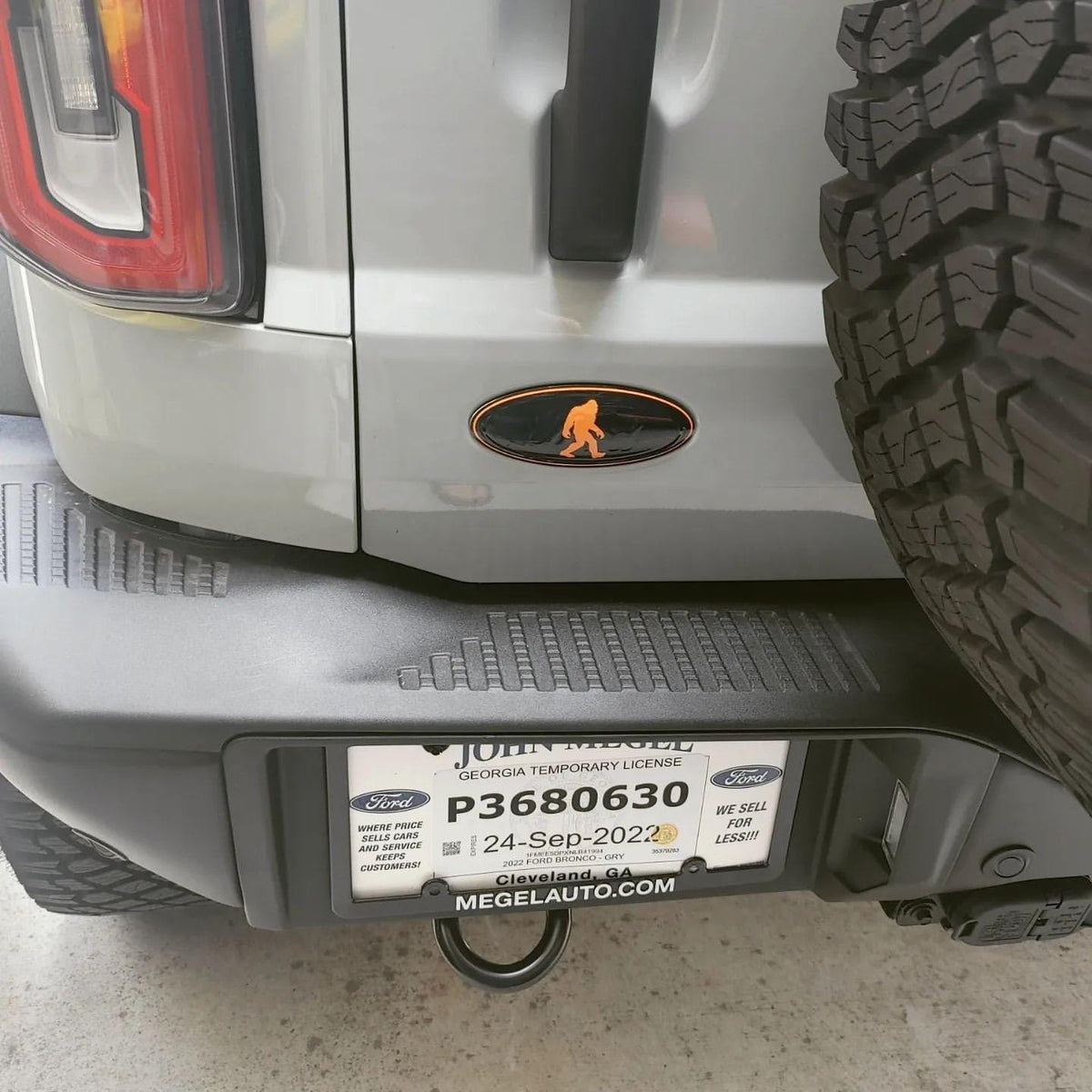 For 2021 Bronco Bigfoot Rear Oval Overlay 2022 2023 Also Fits Bronco Sport