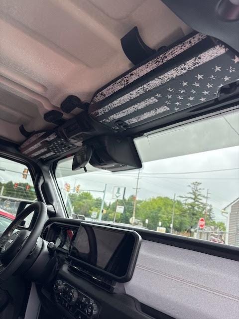 For Jeep Wrangler JL / Gladiator JT American Flag Sun Visor Overlay 2018 2019 2020 2021 2022 2023 2024 2025 2026
