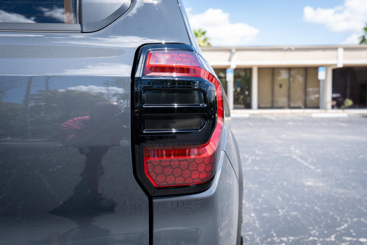 2025 Toyota 4Runner 6th Gen Honeycomb Tail Light Overlays Decals Smoked