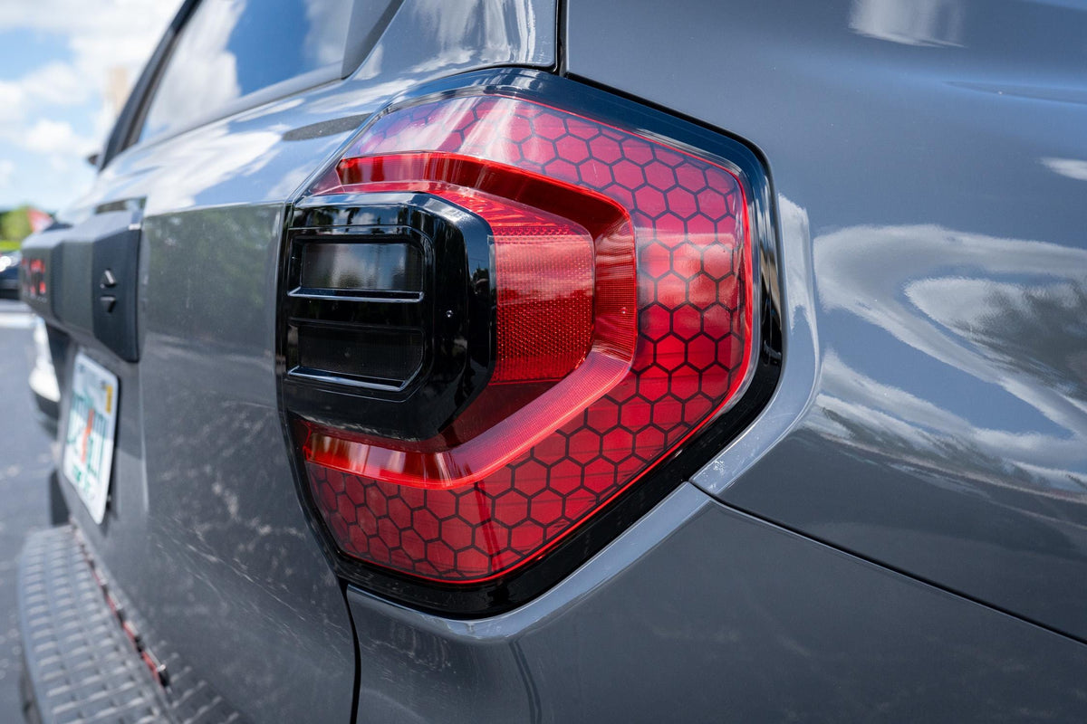 2025 Toyota 4Runner 6th Gen Honeycomb Tail Light Overlays Decals Smoked