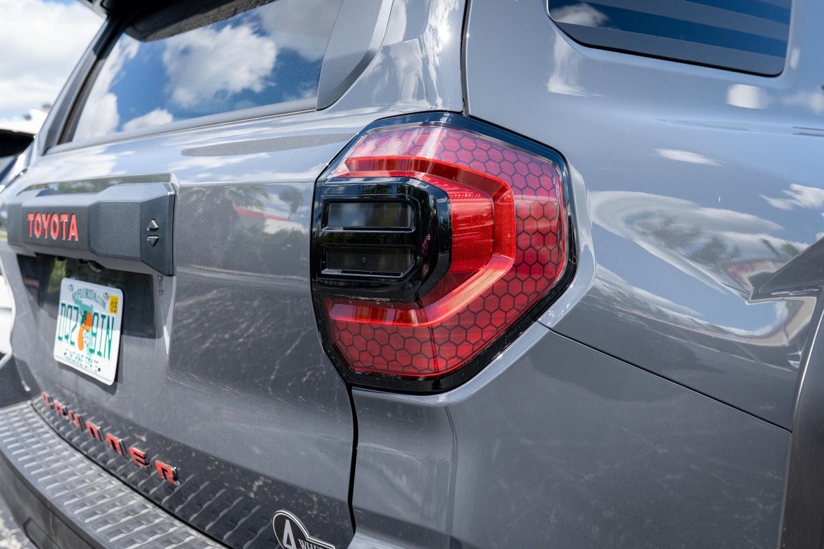 2025 Toyota 4Runner 6th Gen Honeycomb Tail Light Overlays Decals Smoked