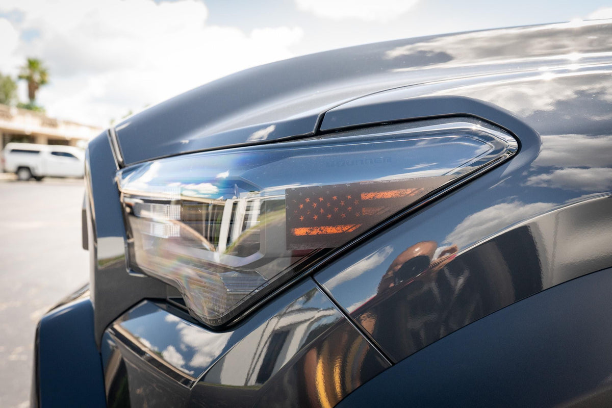 2025 Toyota 4Runner Front Headlight Sidemarker Flag Overlays 6th Gen 6th Generation 2024 Tacoma