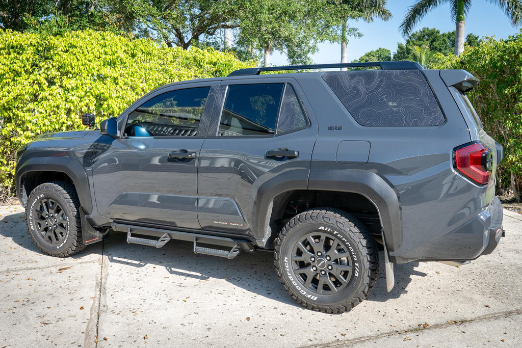 2025 Toyota 4Runner 6th Gen Topographic Rear Window Overlay See Through V2