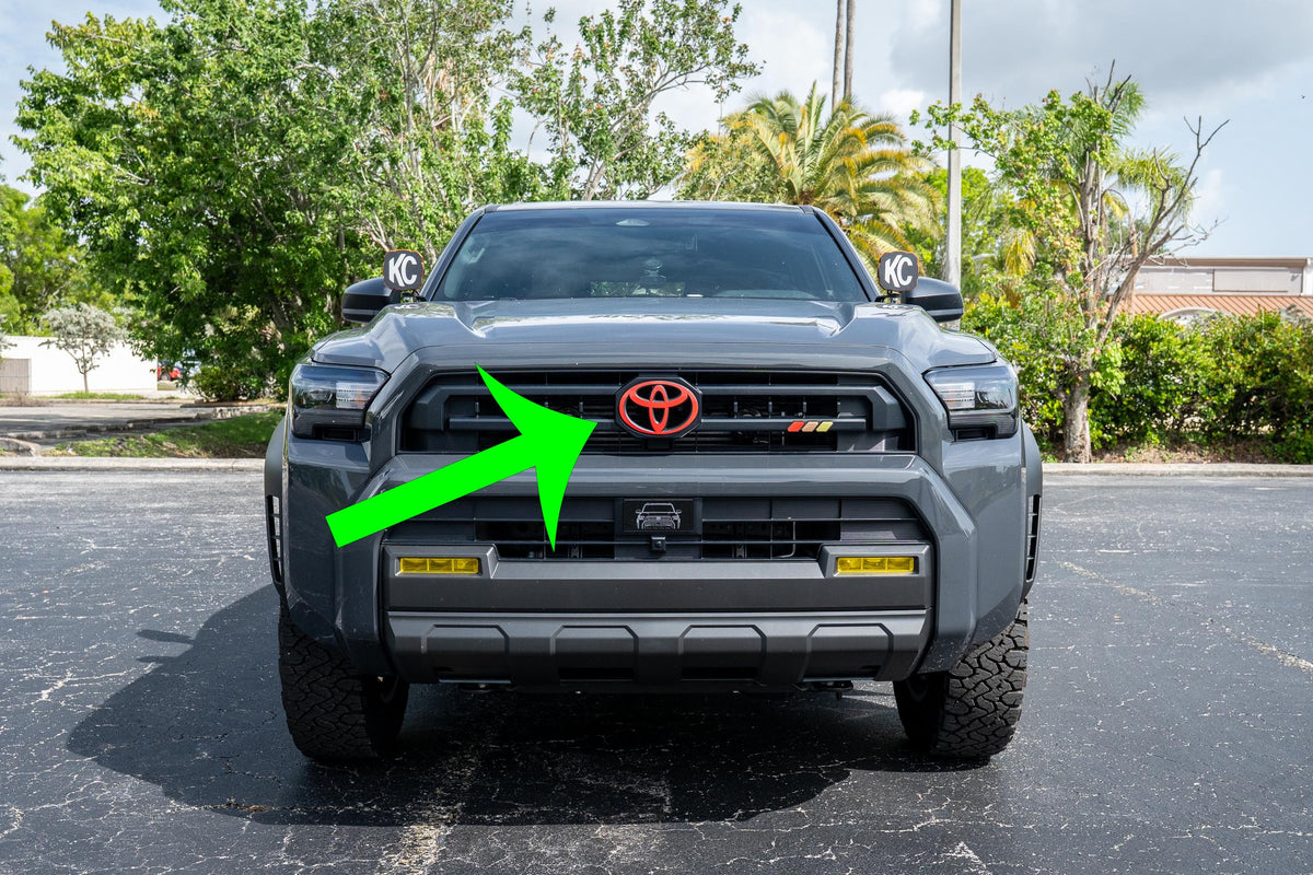 For Toyota 4Runner Front Emblem Overlay - 6th Gen - Factory Black Emblem Only