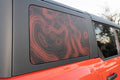 Bronco Topographic Rear Window Decal - 4 Door 2021+