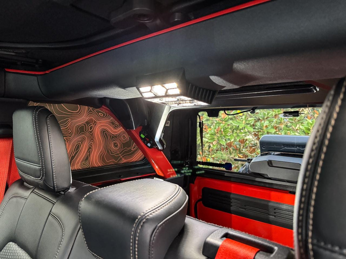 Bronco Topographic Rear Window Decal - 4 Door 2021+