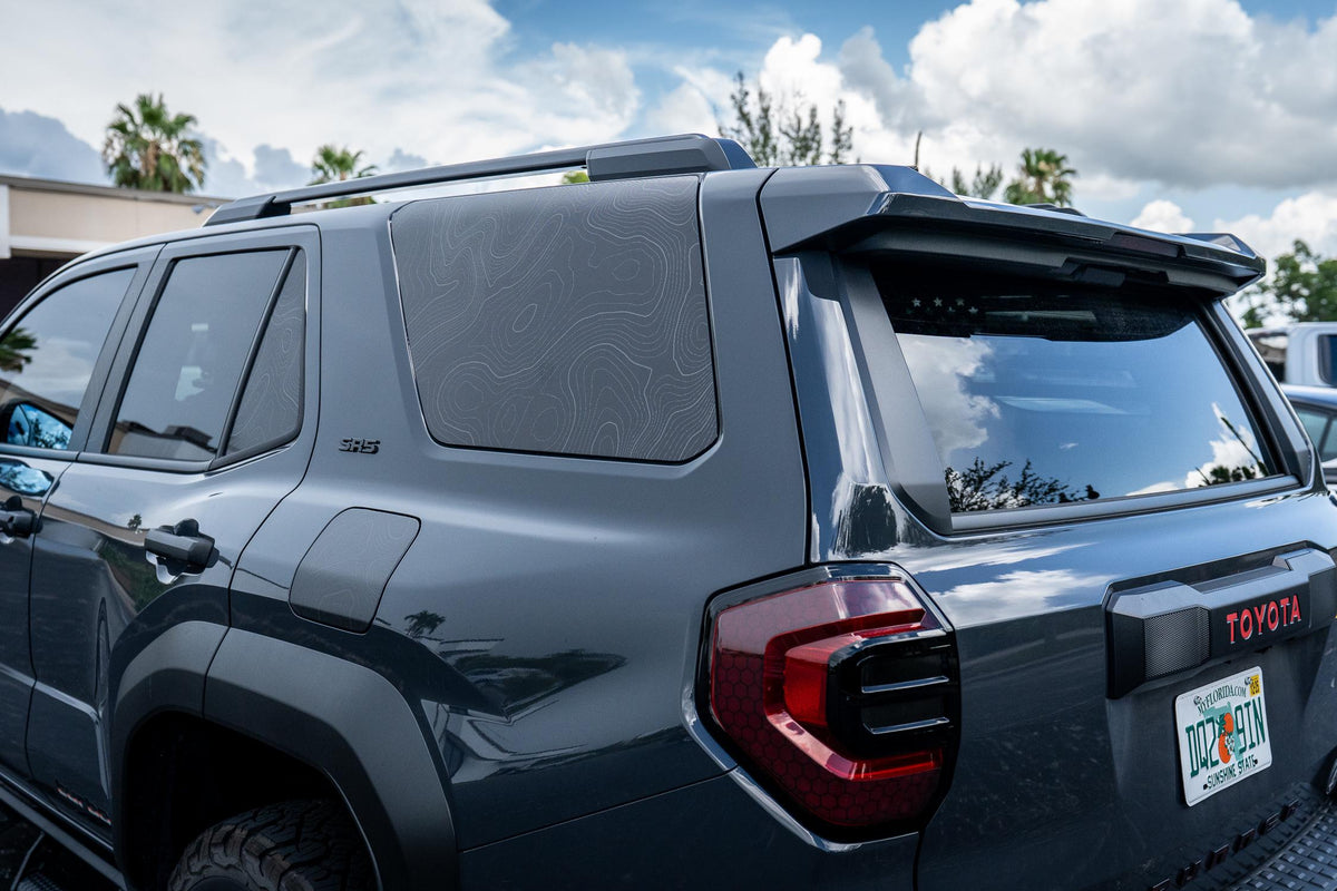 2025 Toyota 4Runner 6th Gen Topographic Rear Window Overlay See Through V2
