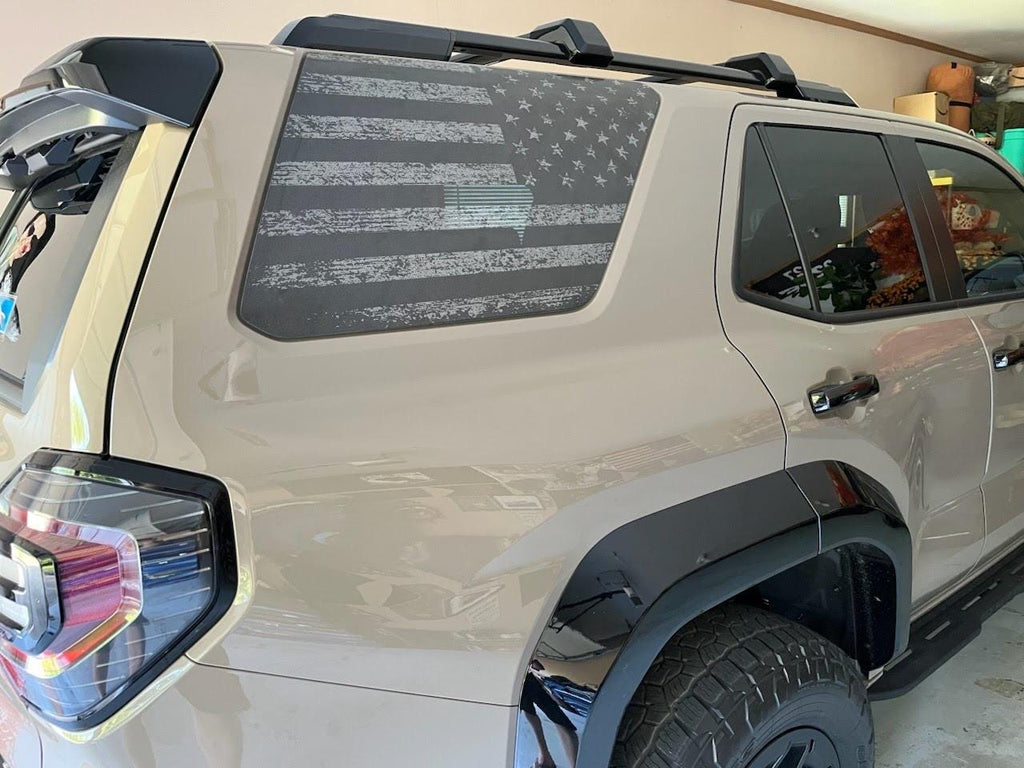 2025 Toyota 4Runner 6th Gen American Flag Window Overlay See Through V2