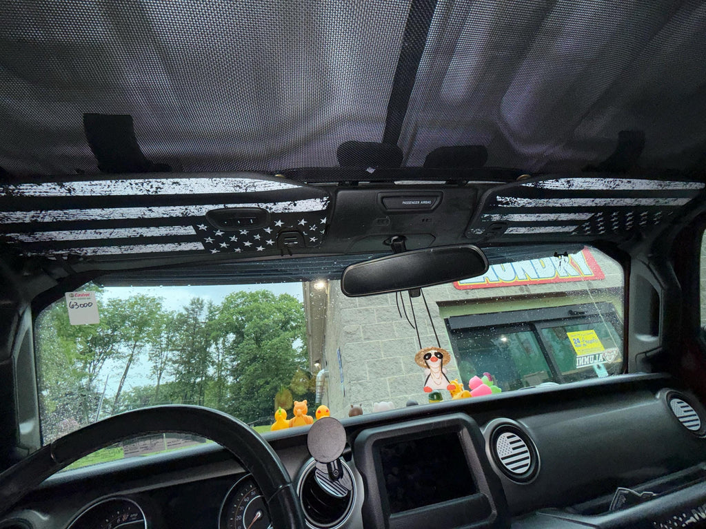 For Jeep Wrangler JL / Gladiator JT American Flag Sun Visor Overlay 2018 2019 2020 2021 2022 2023 2024 2025 2026