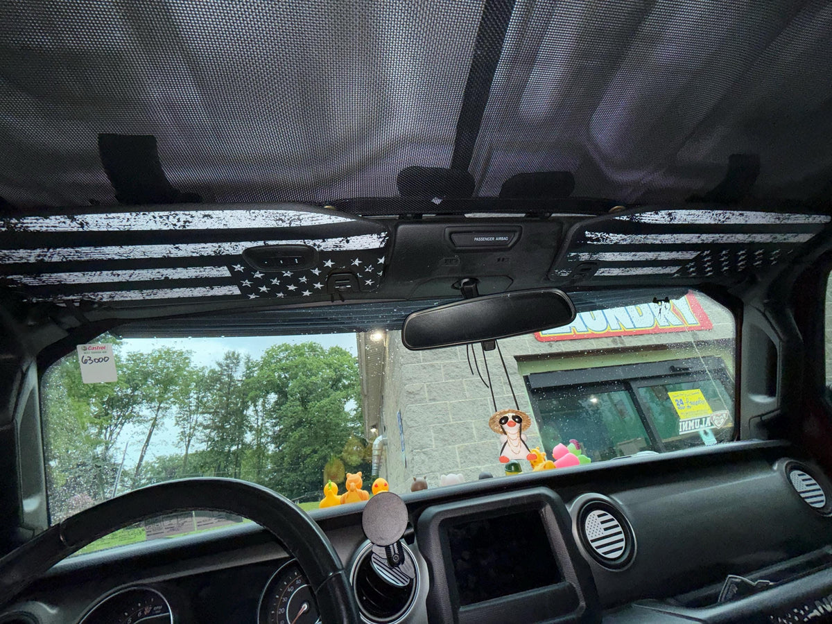 For Jeep Wrangler JL / Gladiator JT American Flag Sun Visor Overlay 2018 2019 2020 2021 2022 2023 2024 2025 2026