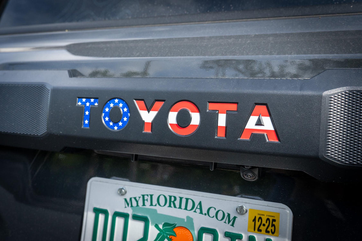 2025 TOYOTA 4Runner American Flag Rear Tailgate Liftgate Letter Inlays 6th Generation 6th Gen