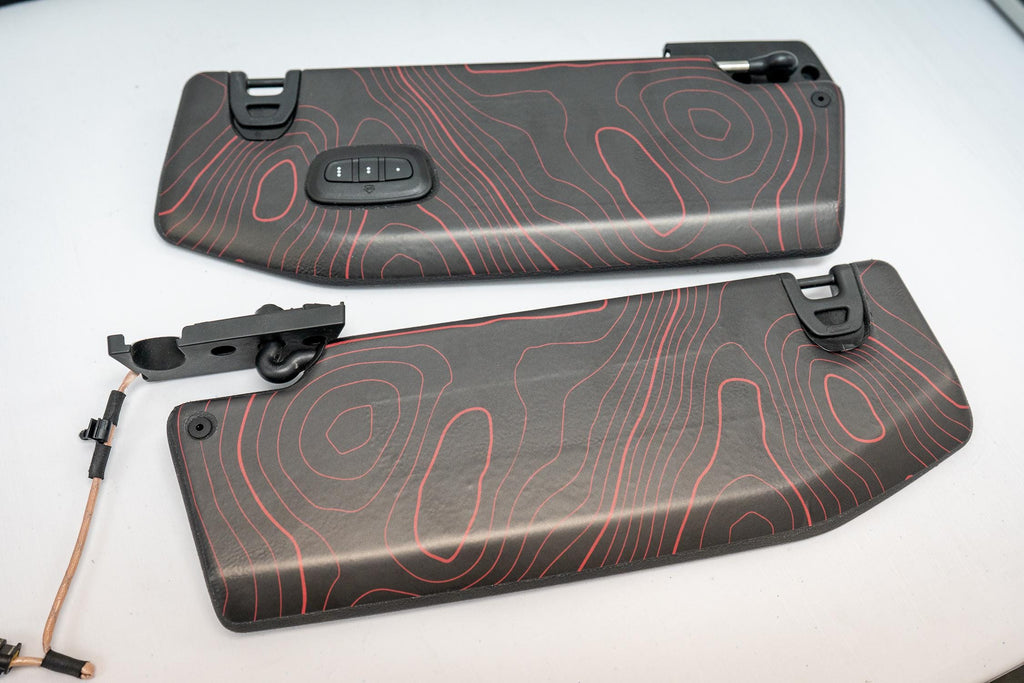 For Jeep Wrangler JL / Gladiator JTTopographic Sun Visor Overlay