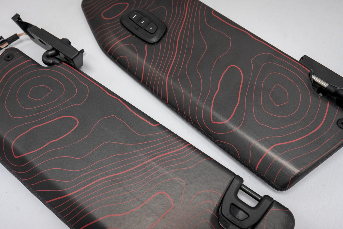 For Jeep Wrangler JL / Gladiator JTTopographic Sun Visor Overlay