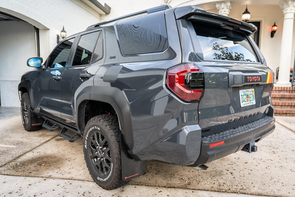 2025 Toyota 4Runner 6th Gen Topographic Map Window Overlays Decals Stickers V2