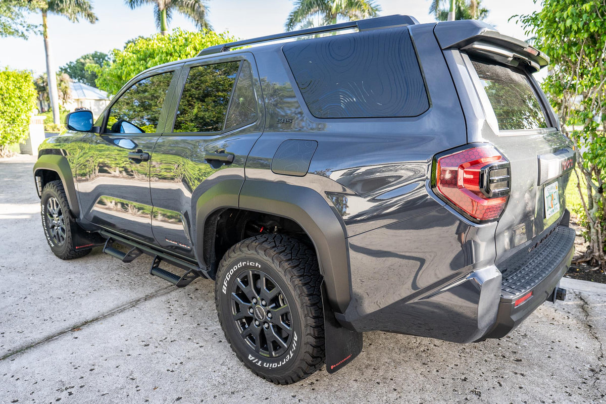 2025 Toyota 4Runner 6th Gen Topographic Map Window Overlays Decals Stickers V2