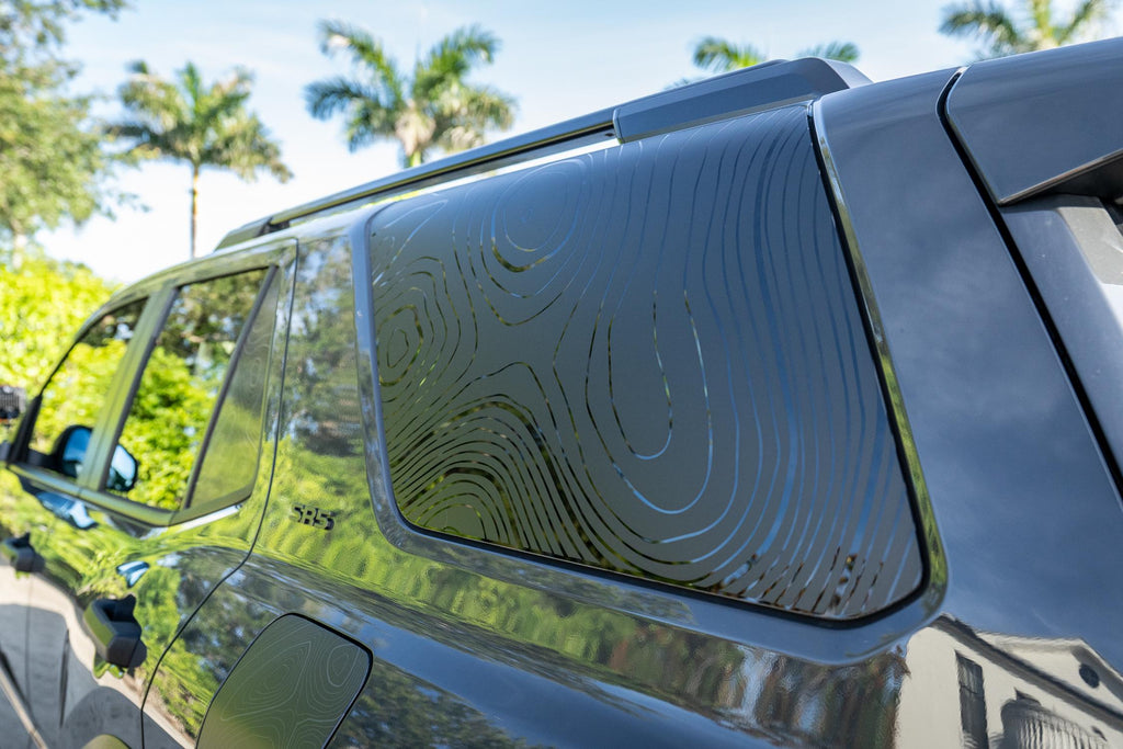 2025 Toyota 4Runner 6th Gen Topographic Map Window Overlays Decals Stickers V2