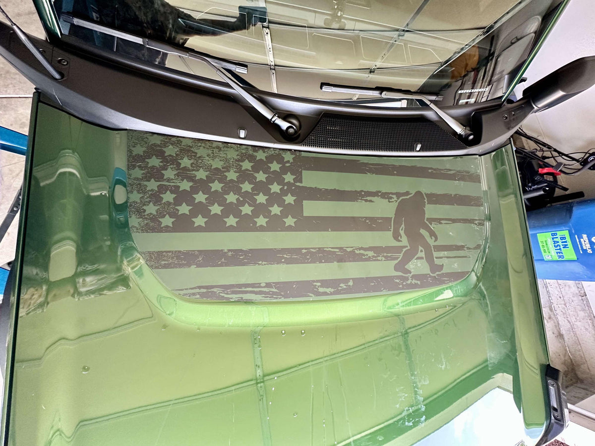 2021+ Bronco American Flag Hood Overlay Soldier Bigfoot 2022 2023 2024 2025
