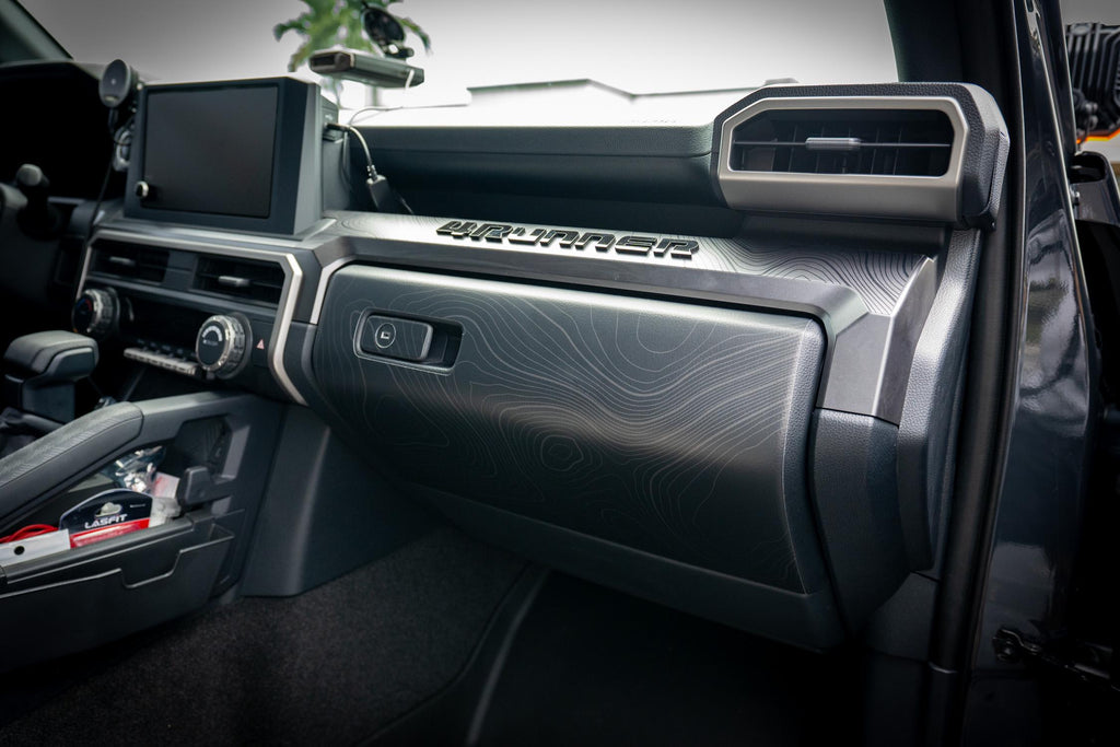 2025 Toyota 4Runner 6th Gen Glove Box Overlay Topographic Map 2024 Tacoma Glovebox