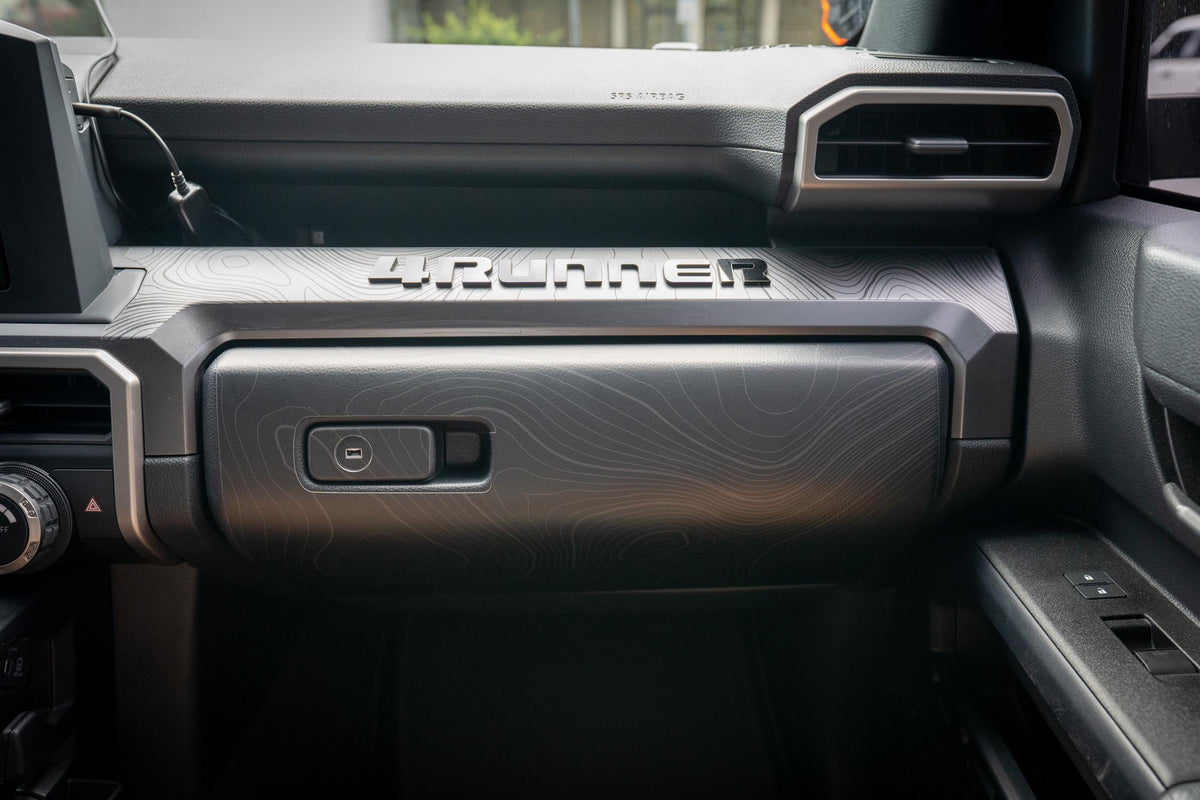 2025 Toyota 4Runner 6th Gen Glove Box Overlay Topographic Map 2024 Tacoma Glovebox