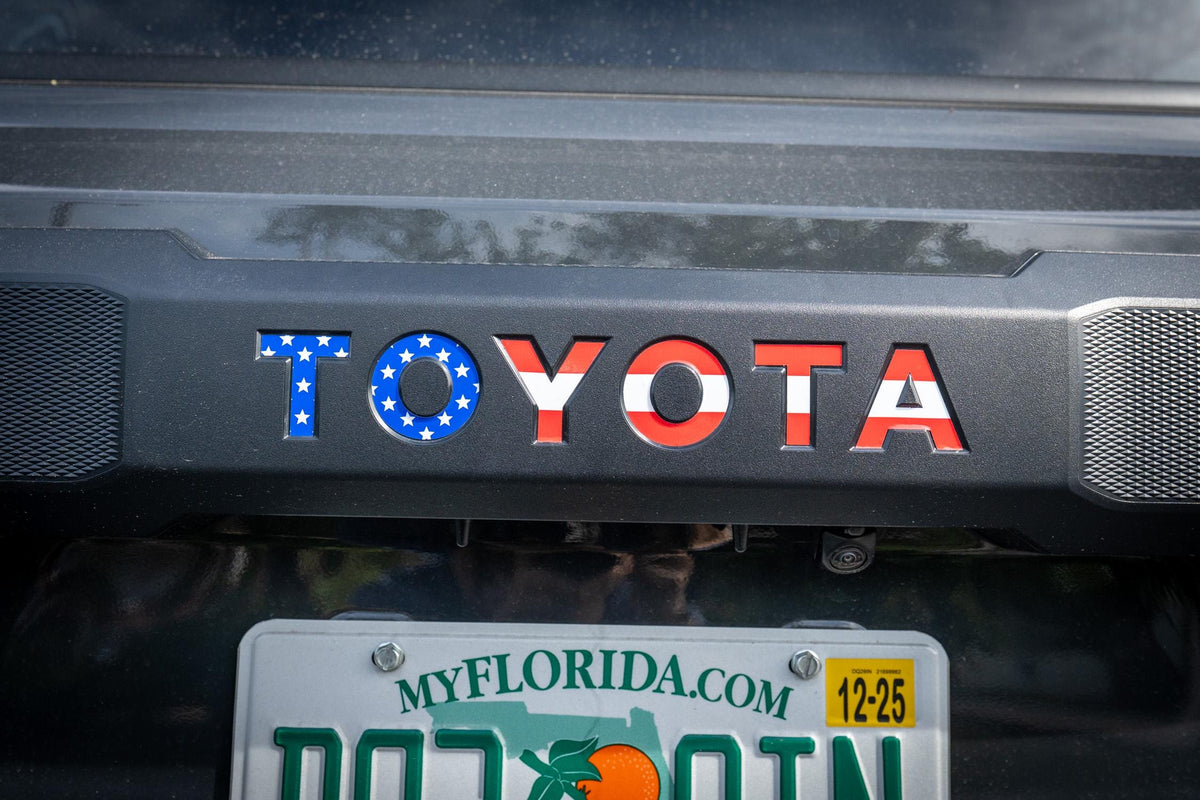 2025 TOYOTA 4Runner American Flag Rear Tailgate Liftgate Letter Inlays 6th Generation 6th Gen