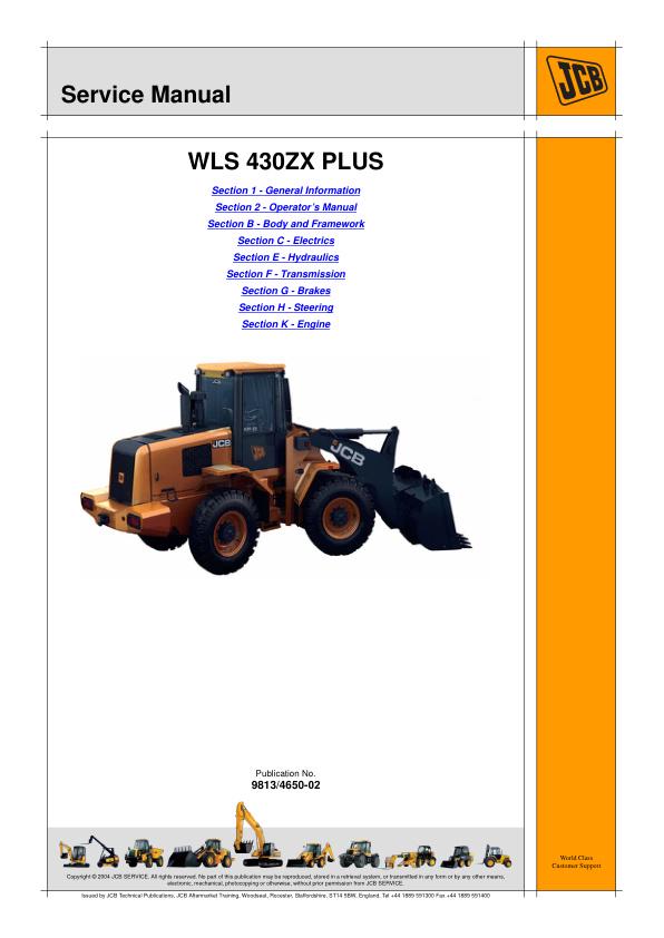 JCB WLS 430ZX PLUS Service Manual