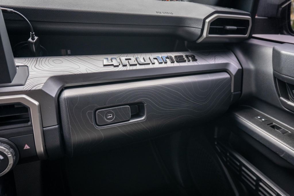2025 Toyota 4Runner 6th Gen Glove Box Overlay Topographic Map 2024 Tacoma Glovebox