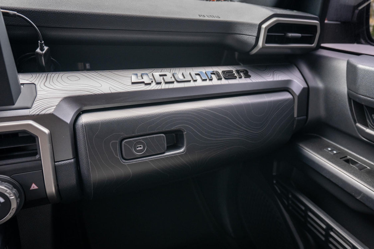 2025 Toyota 4Runner 6th Gen Glove Box Overlay Topographic Map 2024 Tacoma Glovebox
