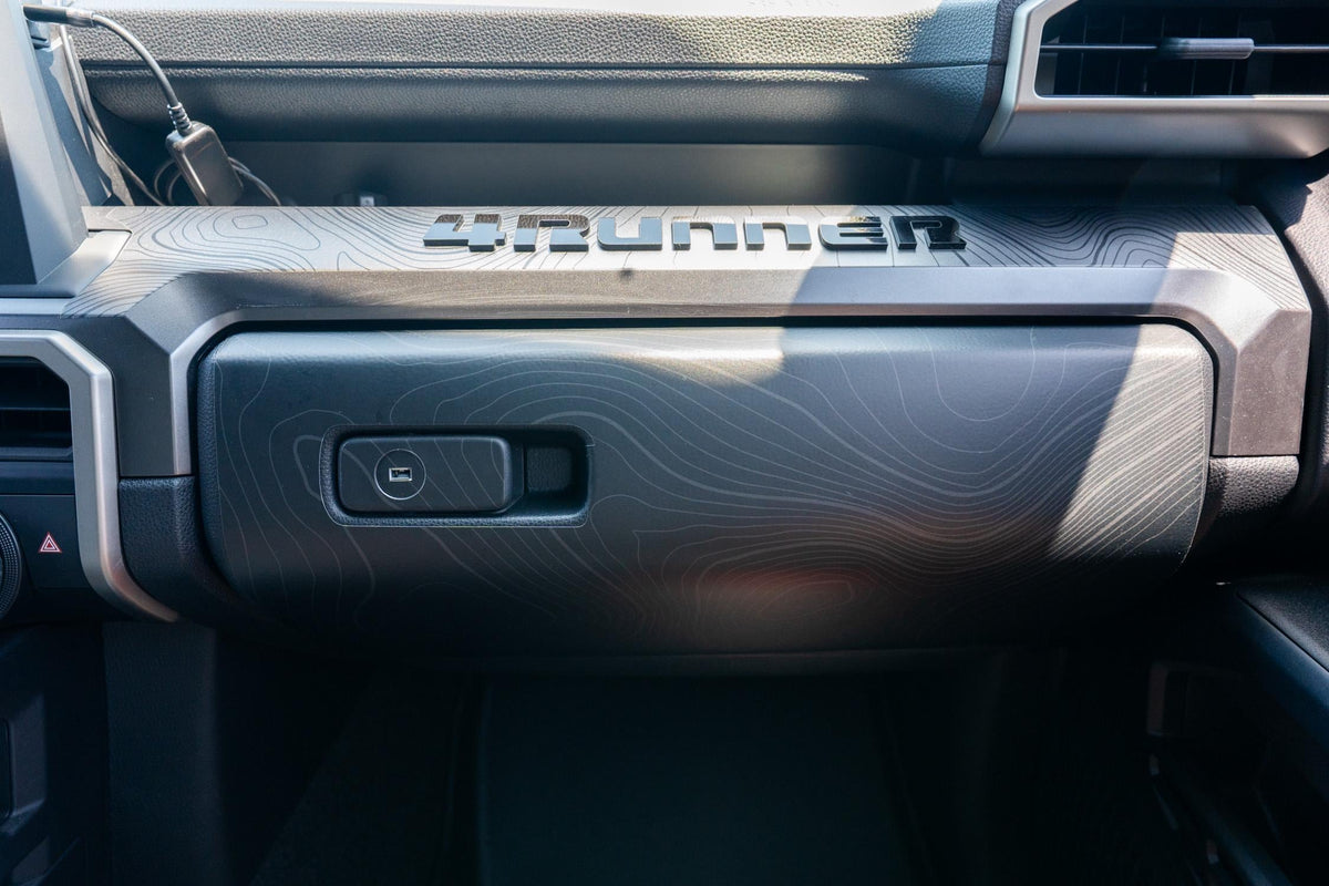 2025 Toyota 4Runner 6th Gen Glove Box Overlay Topographic Map 2024 Tacoma Glovebox