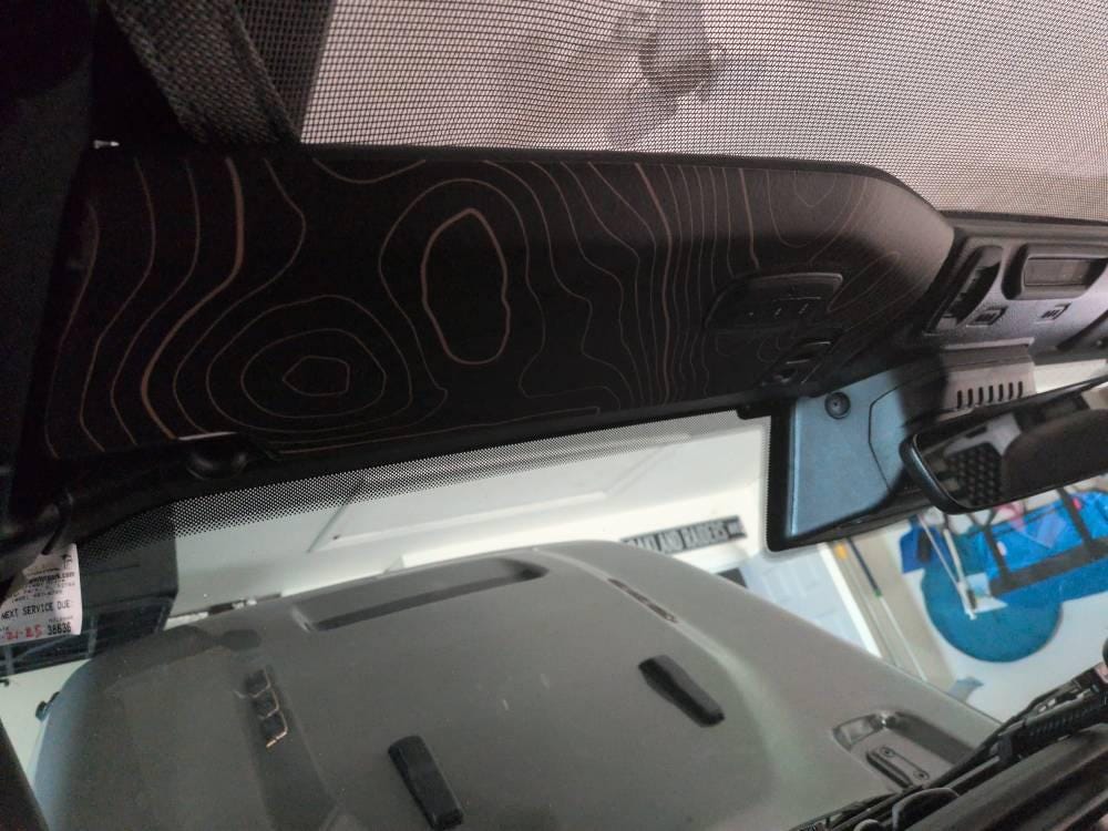 For Jeep Wrangler JL / Gladiator JTTopographic Sun Visor Overlay