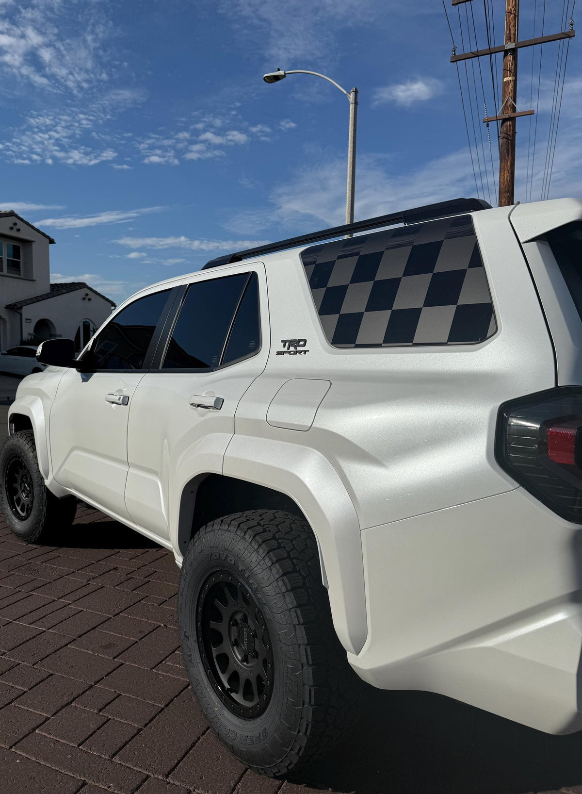 2025 Toyota 4Runner 6th Gen Checkered Flag Window Overlays Decals Stickers