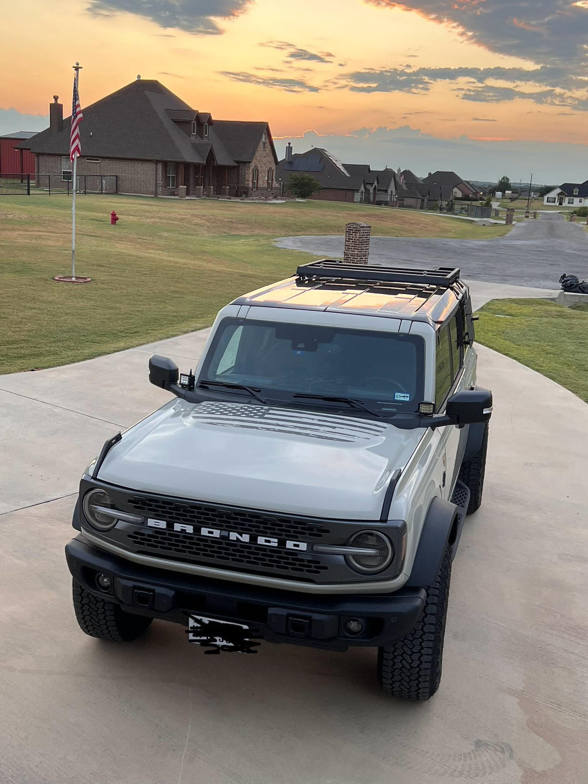 2021+ Bronco American Flag Hood Overlay Soldier Bigfoot 2022 2023 2024 2025