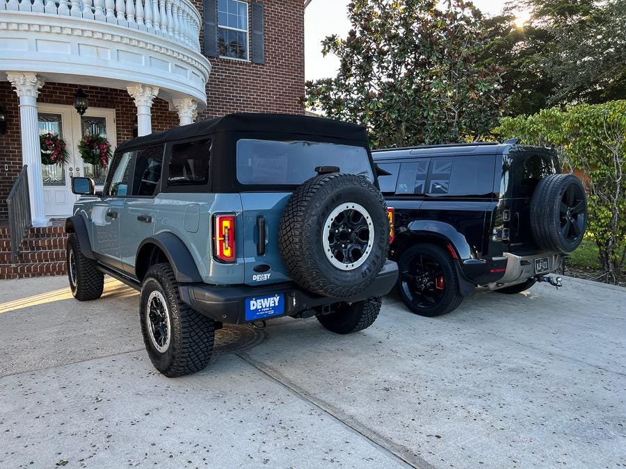 2021+ Bronco Smoked Tail Light Overlay For LED Tails 2022 2023 2024 2025 2026