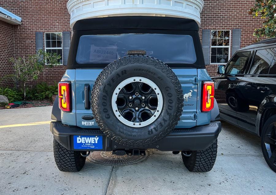 2021+ Bronco Smoked Tail Light Overlay For LED Tails 2022 2023 2024 2025 2026