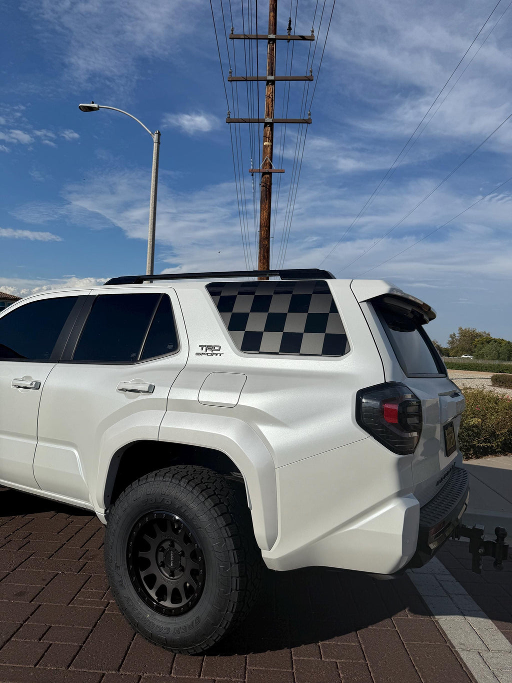 2025 Toyota 4Runner 6th Gen Checkered Flag Window Overlays Decals Stickers