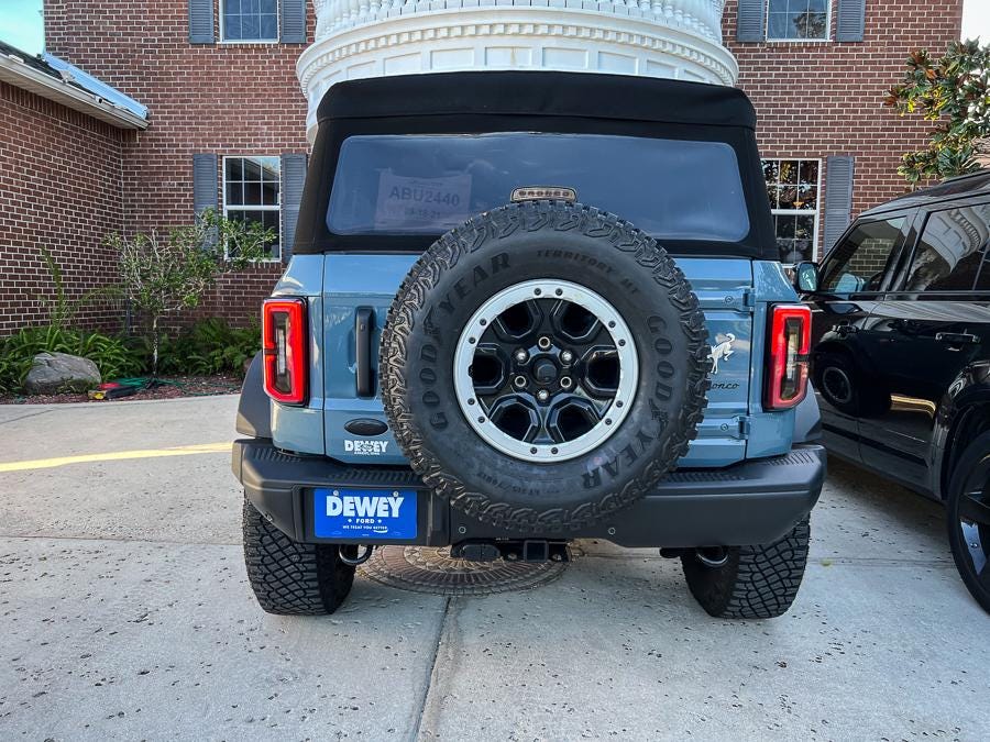 2021+ Bronco Smoked Tail Light Overlay For LED Tails 2022 2023 2024 2025 2026