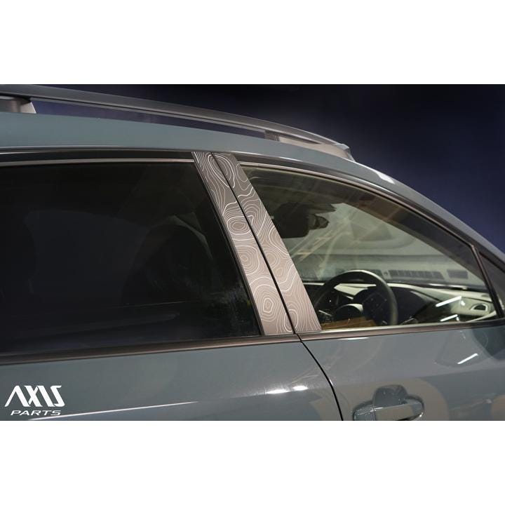 2024 Subaru Crosstrek GU Topographic Map Pillar Overlay Decals Graphics Vinyl 2025