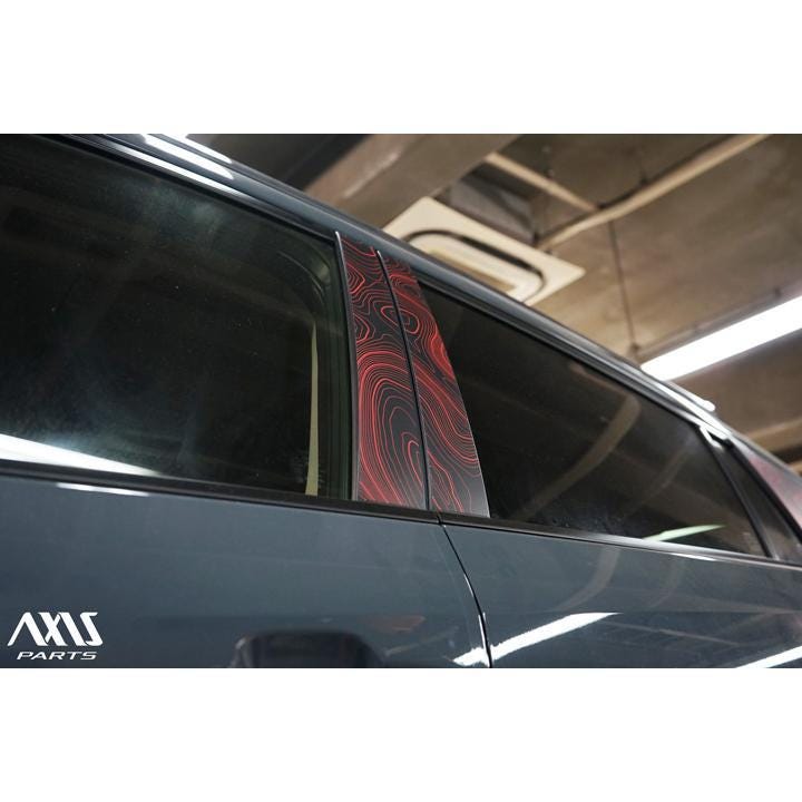2024 Subaru Crosstrek GU Topographic Map Pillar Overlay Decals Graphics Vinyl 2025
